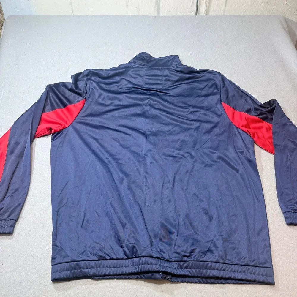 New England Patriots NFL Track Jacket Zip Up‎ Navy Red Adult XX Large